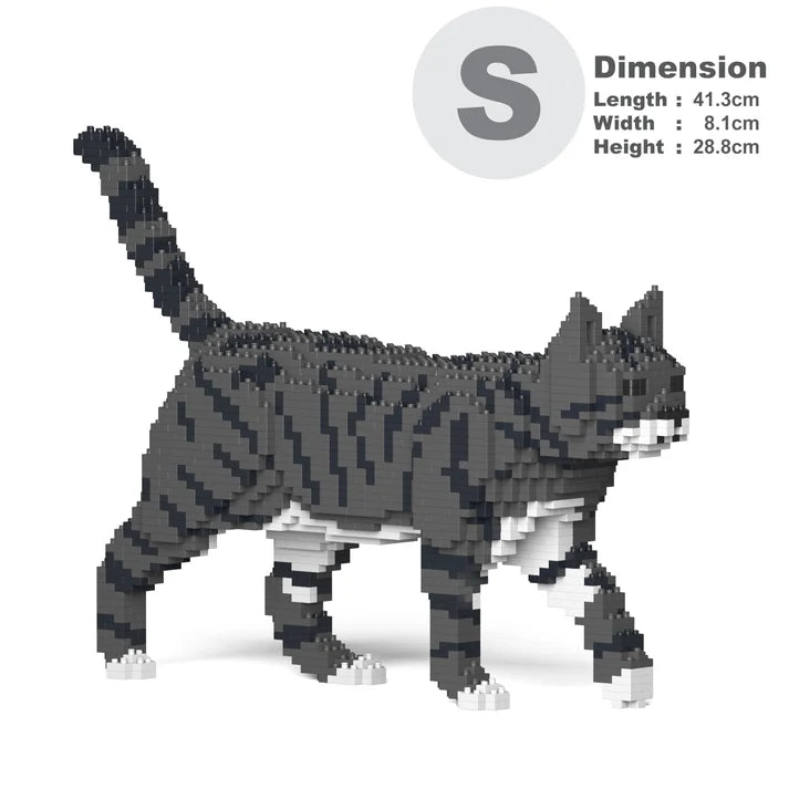 Dark Grey Tabby Cat 03S-M02