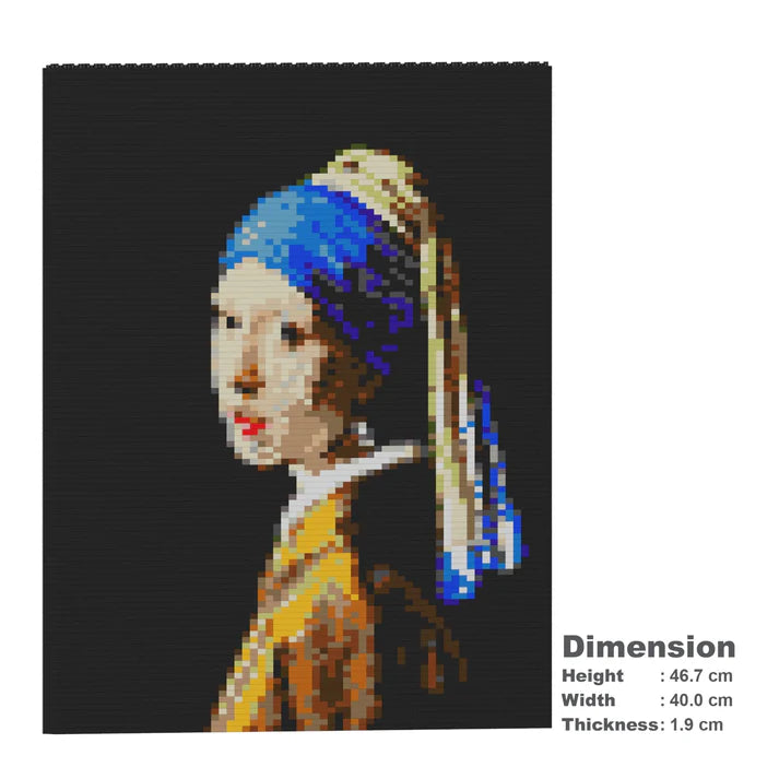 Girl With A Pearl Earring Brick Painting 01S