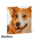 Walisischer Corgi Ziegelsteinmalerei 01S 